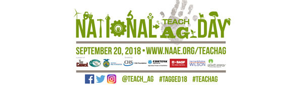 National Teach Ag Day is Thursday, September 20, 2018
