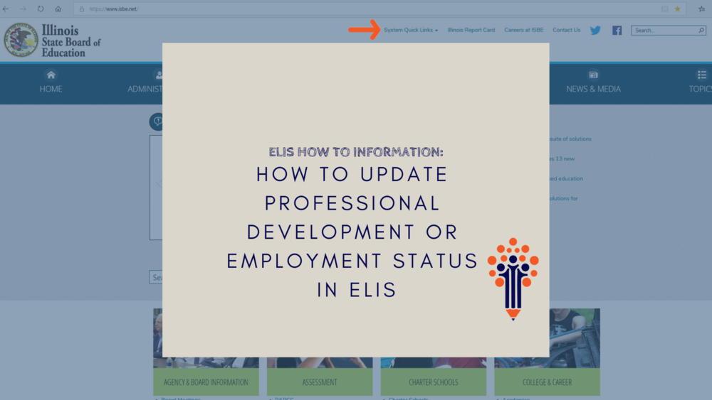 How to Update Professional Development or Employment Status in ELIS
