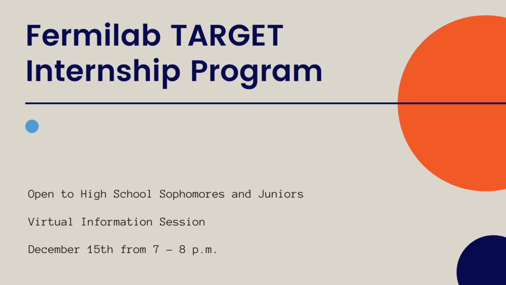Fermilab TARGET Internship Program image