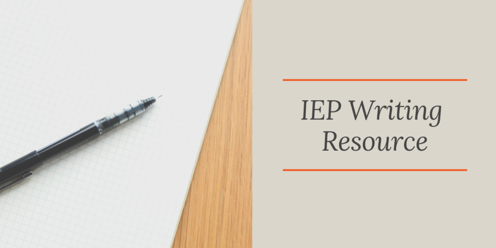 IEP Writing Resource