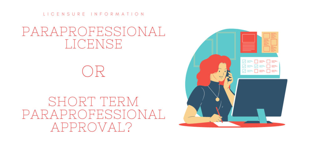 Paraprofessional License Options